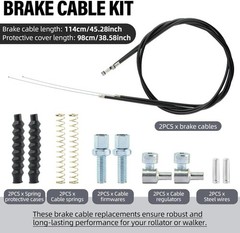 14Pcs Brake Cable Parts for Walkers Replace, Drive Rollator Replacement Parts wi