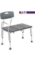 Flash Furniture HERCULES Series 300 Lb. Capacity Adjustable Gray Bath and Shower