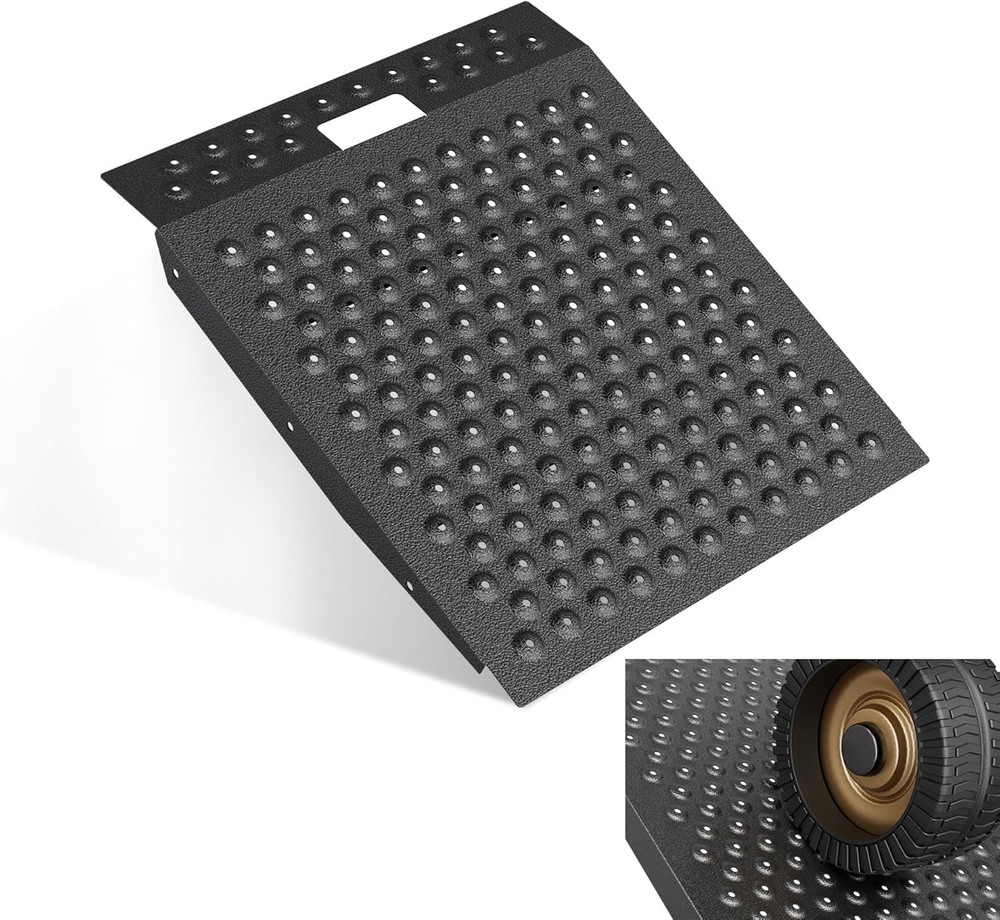 24×29 in Shed Ramp for Riding Mower Heavy Duty Metal Lawn Mower Ramp for Tractor