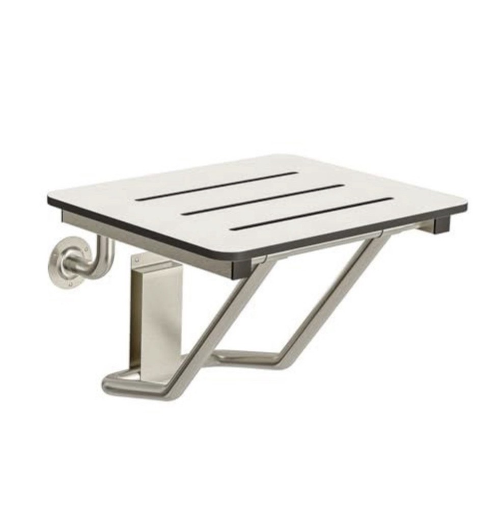 STARDRIX ADA FOLDING SHOWER SEAT 18X16 WALL MOUNT BENCH 400LB WHITE NEW