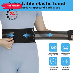 KkaFFe Back Support with Magnet, Tourmaline Magnetic X-Large, Black-1