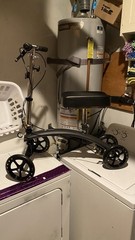 Medline Steerable Knee Walker, Large 8”Wheels, Adjustable Height and Storage Bag