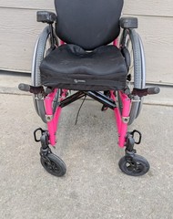 Quickie 2 Lite 14″ x 18″ Manual Folding Wheelchair – Pink