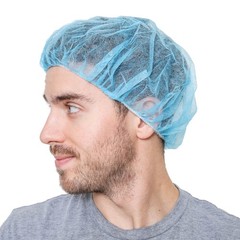 Unisex Polypropylene Bouffant Caps 100 Pack, Blue 21″ Disposable Hair Covers