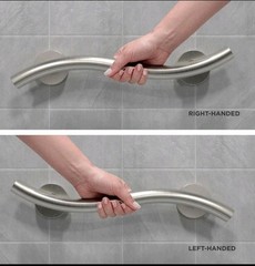 HealthCraft Wave Grab Bars, 18-in.,ADA-compliant Stainless Steel/Ships From USA