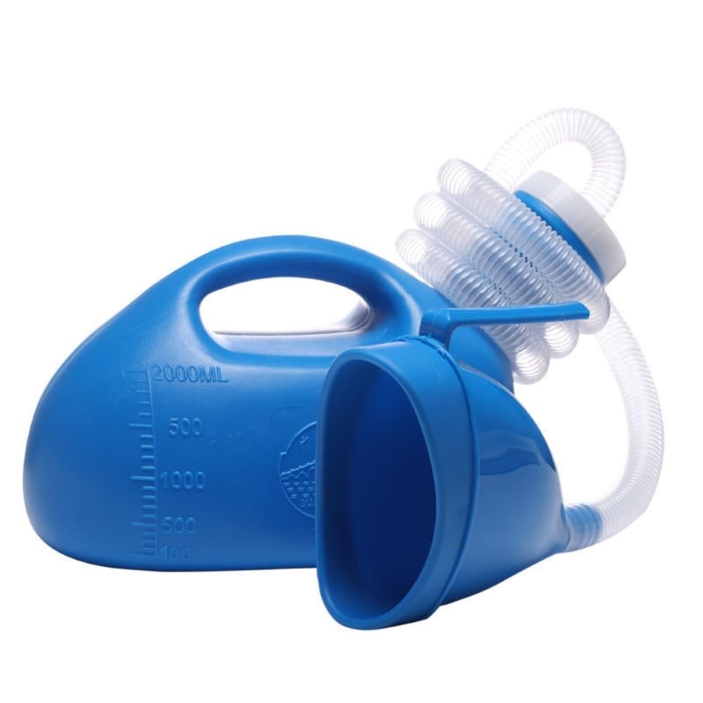 Urinal 2000ml Unisex Female Male Potty (L Blue) – Portable Pee Bottle for Travel