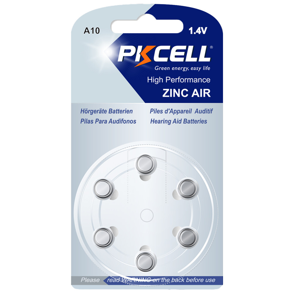 Hearing Aid Batteries 1.4V A10 A13 A312 Zinc-air Battery PKCELL Lot