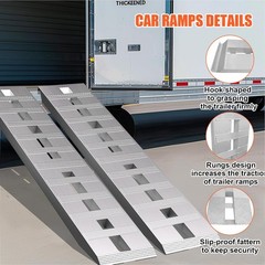 6000 lbs Heavy Duty Aluminum Loading Ramps – 2 PCS 60″x12″ Trailer Ramps with Be