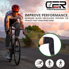 Knee Sleeve Compression Brace Support Full Leg Sport Joint Pain Arthritis Relief