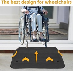 Ecoexplorer 4 Rise Rubber Threshold Ramps Doorway 33000 Lbs Capacity Wheelchair