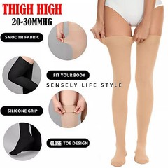 For Work Sport Slim Thigh High Compression Stockings for Women Girls 20-32 mmHg