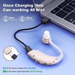Rechargeable Noise-Canceling Digital Hearing Aids for Seniors