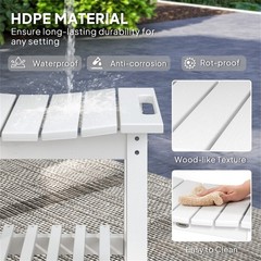 White HDPE Shower Garden Bench 265 lbs Capacity 20.5″L x 11.8″W