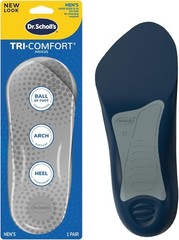 Dr. Scholl’s Comfort Tri-Comfort Insoles for Men, 1 1 Pair (Pack of 2), Black