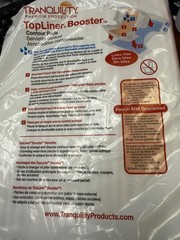 TopLiner Disposable Absorbent Booster Contour Pads for Bowel Incontinence -Bag