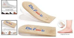 Washable Orthopedic Heel Lift Inserts – Adjustable Gel Insoles for Pain Relief