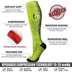 6 Pack Copper Compression Socks for Men & Women – Best Support for Running, Nurs