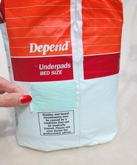 Vintage SEALED Depend Underpads Bed Size Adult 18 Pack 1990 Estate New