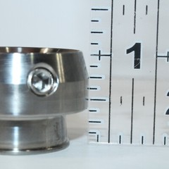 PROSTHETIC COMPONENT FEMALE PYRAMIDAL RECEIVER w/ 27.5mm TUBE AND 29.5mm FLANGE