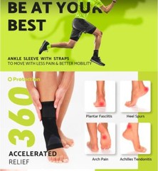 Ankle Brace Support Compress Sleeve Foot Tendon Plantar Fasciitis For Men Women