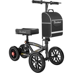 BlessReach WB-2208-T All Terrain Knee Walker Scooter Black 300lb Disc Brake