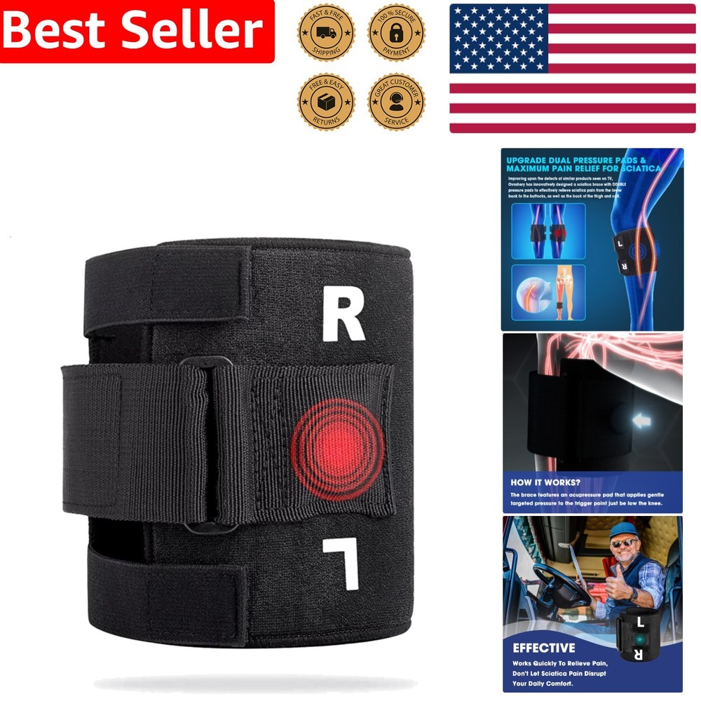 Sciatica Pain Relief Device – Comfortable Black Neoprene Brace