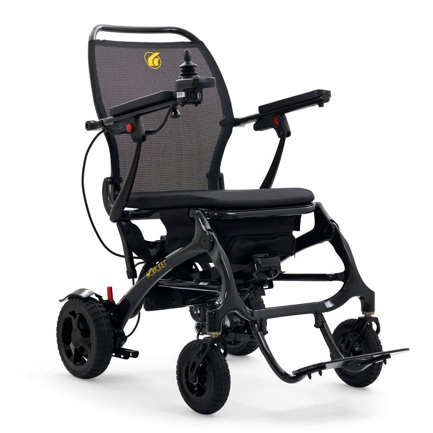 Golden Cricket GP302 Foldable Power Chair – Lightweight 100% Carbon Fiber Frame