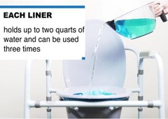 Carex Commode Liners Holds 2 Quarts Liquid, 6 Packs of 7 ea, 42 Count