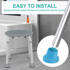 4 Pcs Replacement Feet for Bath Chair Shower Chair Leg Caps Heavy Duty Replaceme