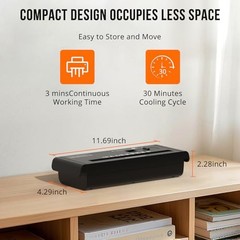 6-Sheet Strip Cut Portable Home Paper Shredder no 11.69*4.29*2.28inch black