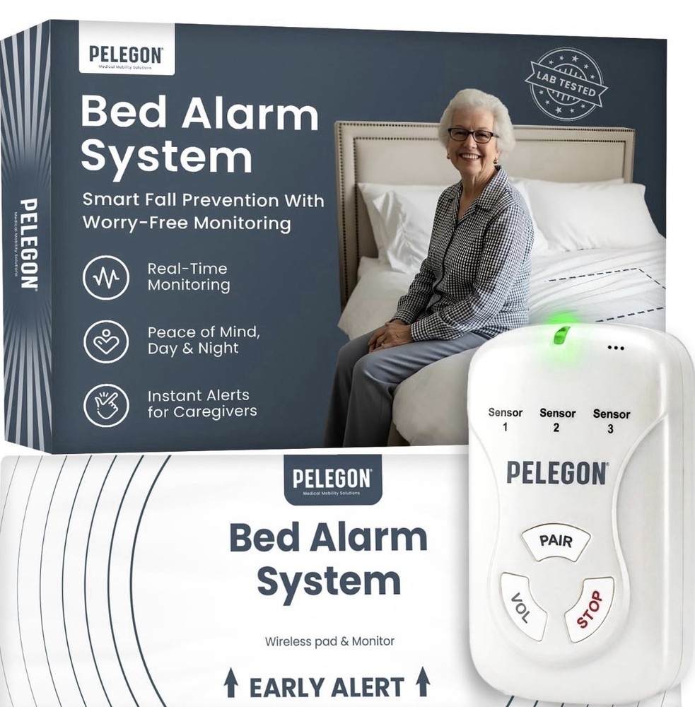Rise Detection Elderly Bed Alarm Wireless Sensor Pad Fall Prevention Pager Aler