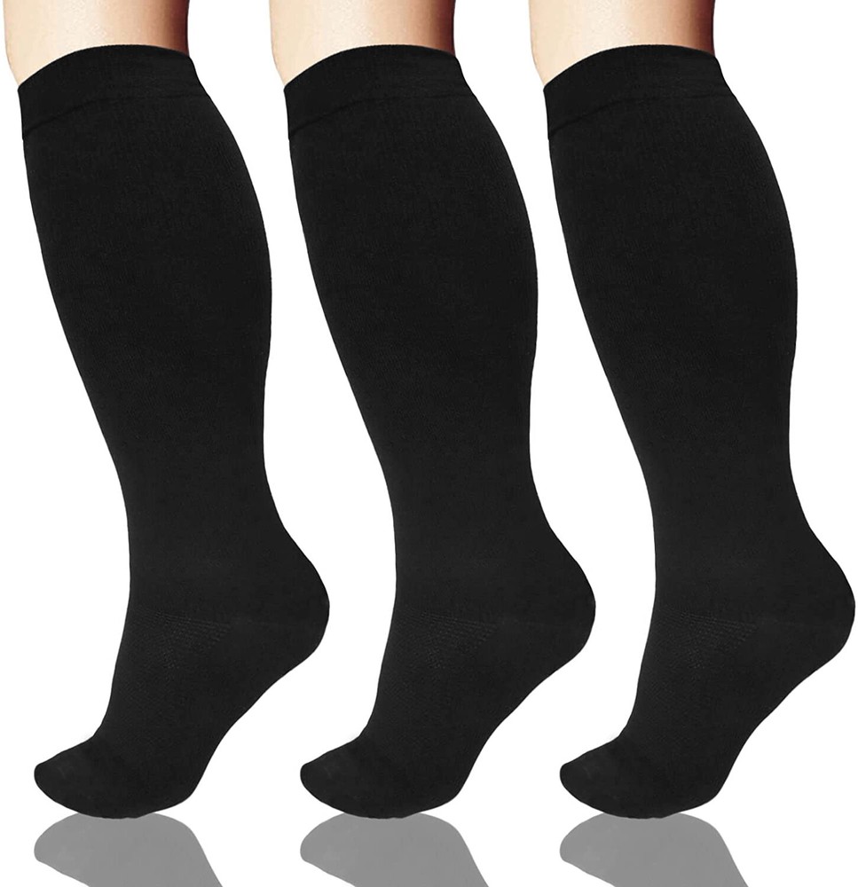 Socks XXL Wide Plus Size Calf Compression Comfy Support for Swelling, Edema, DVT