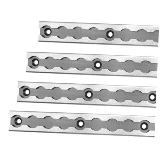 12″ L-Track Rail 4 Pack, 1ft Aluminum Ltrack Rail for Truck and 12 inch Silver