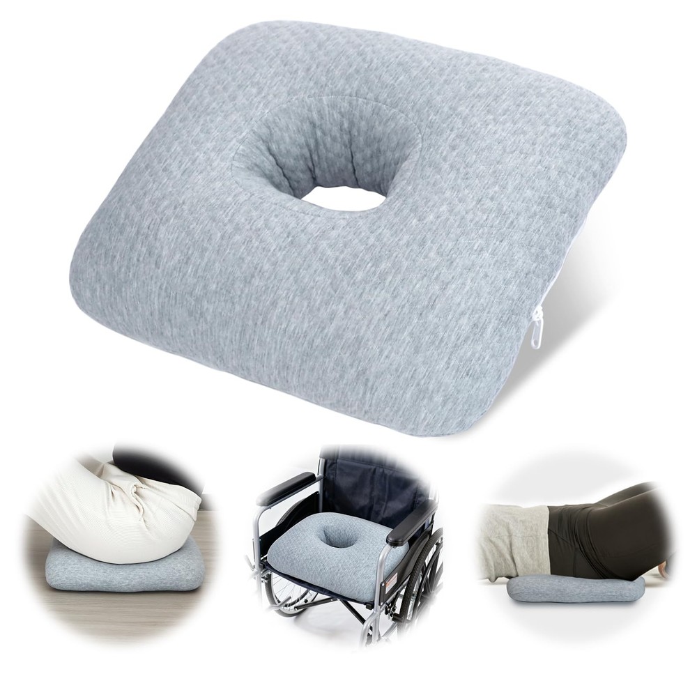 Donut Pillow for Bed Sores Treatment Buttocks, Wheelchair Cushion Bedsore Pre…