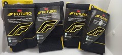 Futuro Large Moderate Compression Business Casual Socks For Men 4 Pk Black