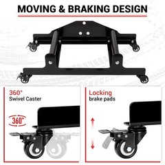 Stainless Steel Wheel Cleaning Kit: Adjustable Rim Stand & Tire Scrubber Roller
