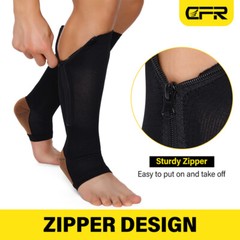 Zipper Compression Socks Copper Support Graduated Stockings Women Mens 20-30mmHg