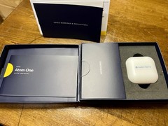 Audien Hearing Atom One CIC Rechargeable Hearing Aids, Case, Cable, Manual