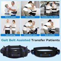 Gait Belt for Seniors Transfer Belt Handles Quick Release Patient Lift