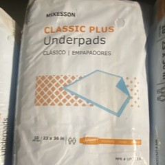 McKesson Classic Plus Underpads 23×36 Light Absorbency Odor Control UPLT2336