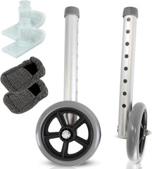 Walker Wheels, Ski Glides, Accessories Covers for Seniors (6 PCS), Replacement F