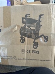 Walkers for Seniors, Rollator Walker with Seat, 350 lb Weight Capacity, 18″ Big