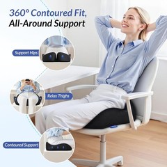 Enhanced Ergonomic Seat Cushion for All-Day Comfort – 18x16x3, Machine Washable