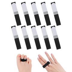 Buddy Tape Finger Straps, 10 Pcs Wraps With One Size, Black