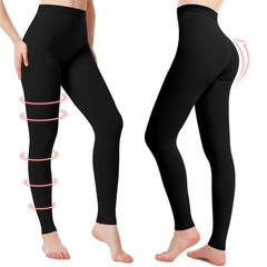 2 Pairs Medical Compression Pantyhose for Women, 20-30mmHg Graduated Support