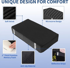 Knee Scooter Pad Cover with 2“ Removable Highly Resilient Comfort Memory Foam C