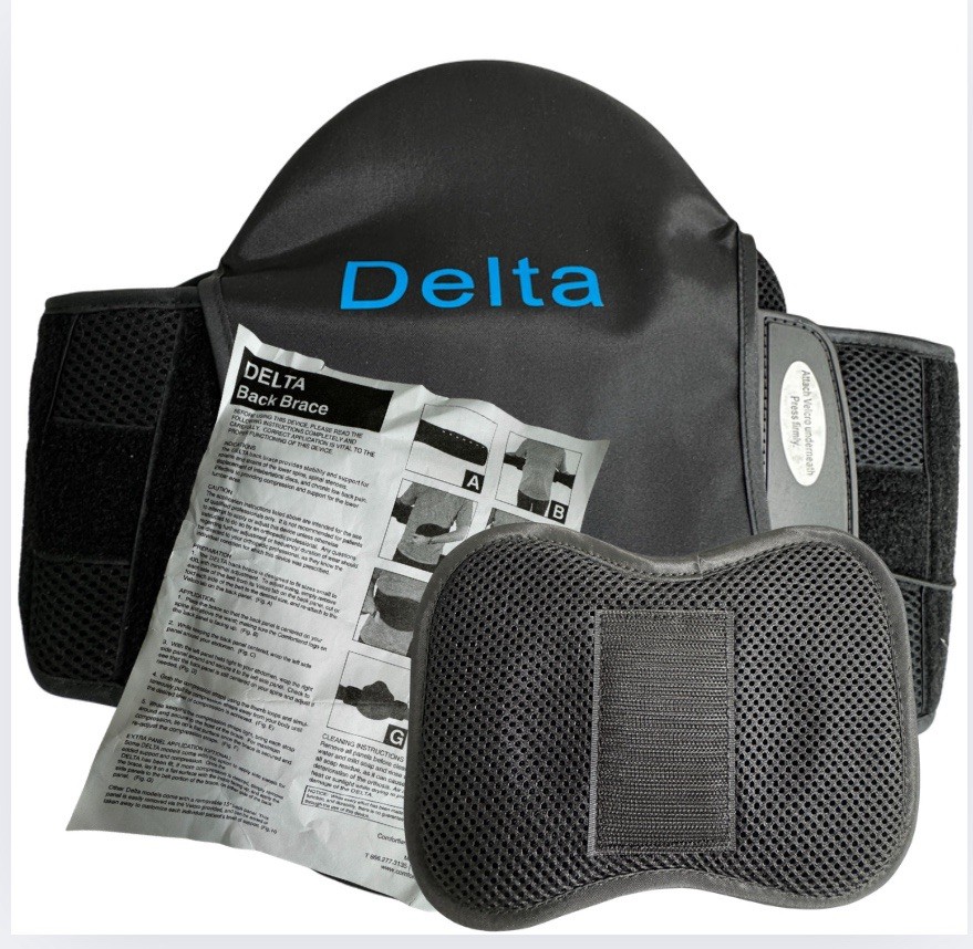 Comfortland DL-37 Delta LSO Back Waist Support Brace Universal Black Bonus Panel