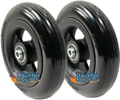 Set of Wheelchair Caster Wheels With 1.60″ Hub and 5/16″ Bearings. 5″ or 6″ Size