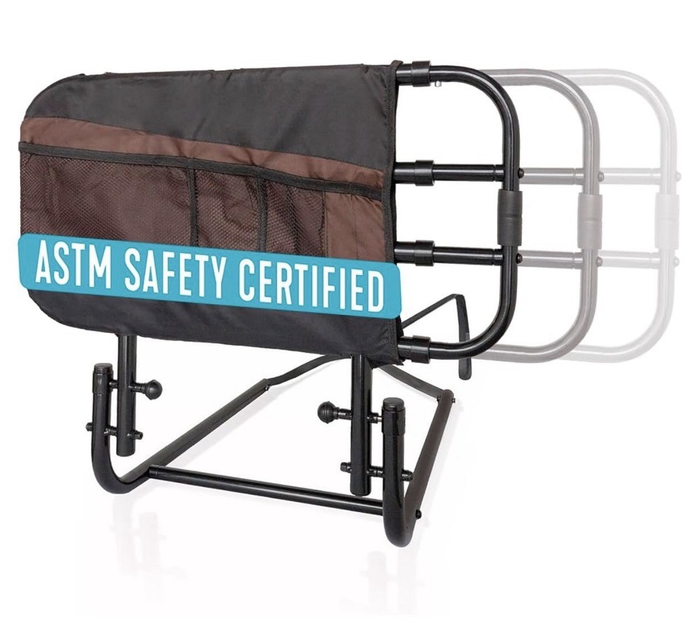 Stander EZ Adjust Bed Rail, Adjustable Senior Bedrail and Safety Assist Railing