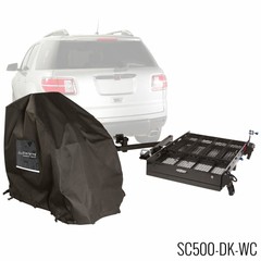 Silver Spring Hitch Mobility Carrier 500 lb Travel +Powerchair Cover SC500-DK-W
